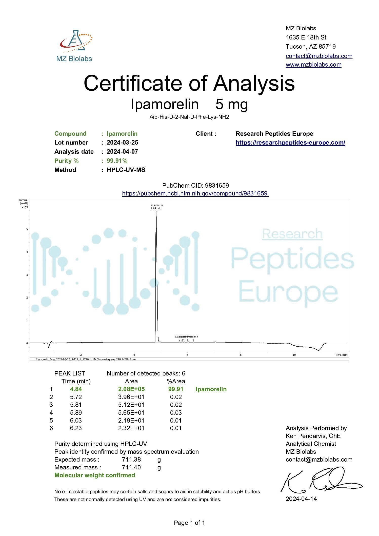 Ipamorelin 10mg - Image 2